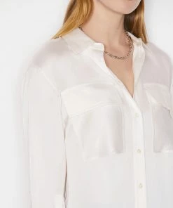 Frame-denim Boyfriend Shirt -- Off White