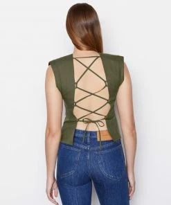 Frame-denim Lace Back Top -- Surplus Women