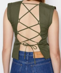 Frame-denim Lace Back Top -- Surplus Women