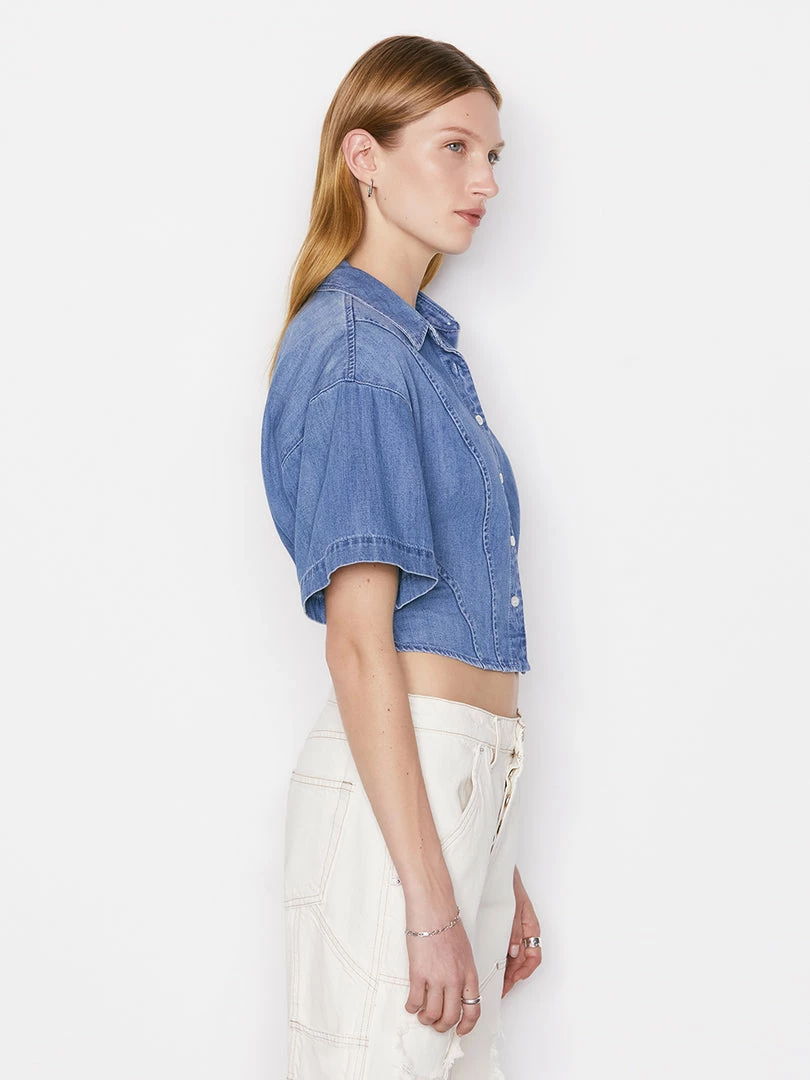 Flash Sale ๐งจ Frame-denim ๐ฉ Women Seam Detail ๐ Shirt -- Shoreline Wash โ๏ธ 7 Frame-denim Women Seam Detail Shirt -- Shoreline Wash