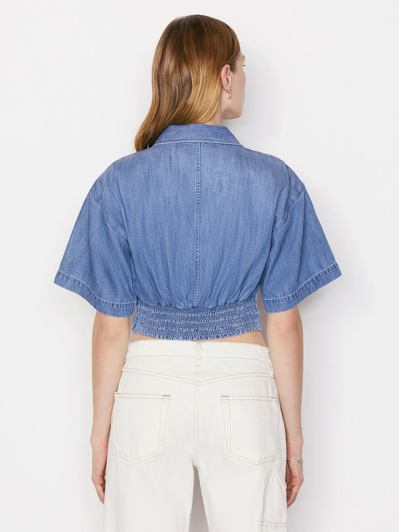 Flash Sale ๐งจ Frame-denim ๐ฉ Women Seam Detail ๐ Shirt -- Shoreline Wash โ๏ธ 6 Frame-denim Women Seam Detail Shirt -- Shoreline Wash