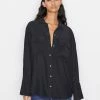 Frame-denim Women Boyfriend Shirt -- Noir