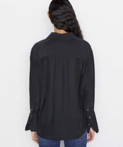 Frame-denim Women Boyfriend Shirt -- Noir