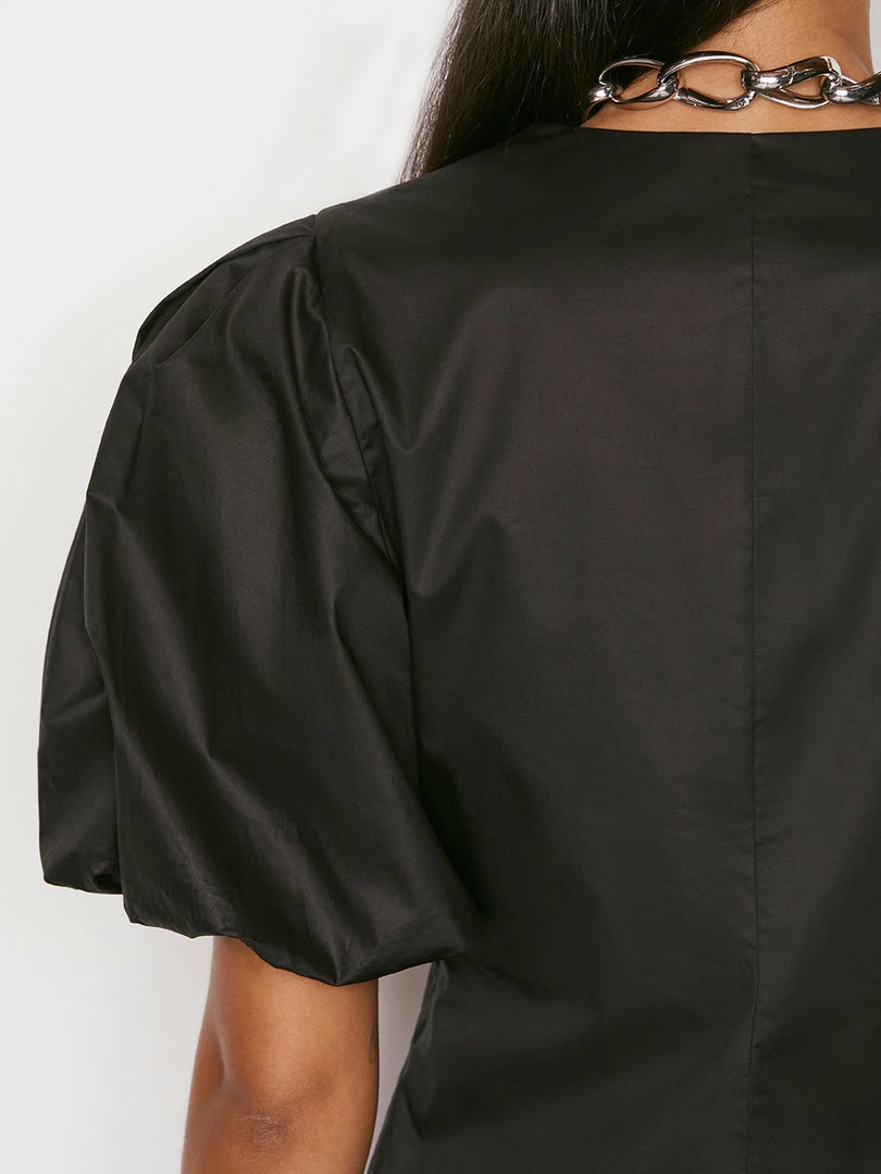 Promo โญ Frame-denim ๐ฉ Women Tie Neck Top -- Noir ๐ฅ 7 Frame-denim Women Tie Neck Top -- Noir