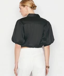 Flash Sale π Frame-denim Voluminous Twist Top -- Noir π 11 Frame-denim Voluminous Twist Top -- Noir