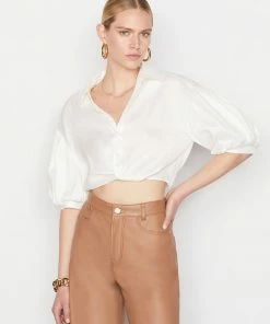 Frame-denim Women Voluminous Twist Top -- Off White