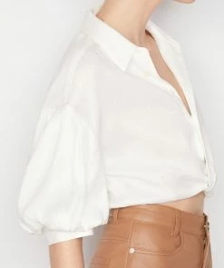 Frame-denim Women Voluminous Twist Top -- Off White