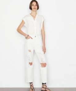 Frame-denim Sleeveless Button Down -- Off White