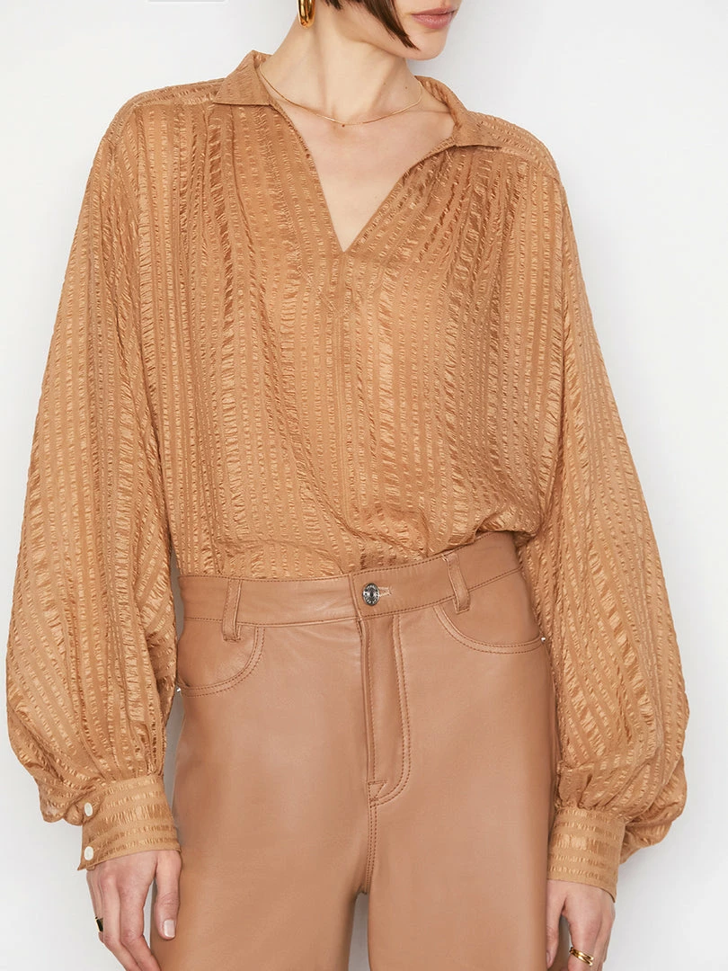 Coupon ๐งจ Frame-denim ๐ฉ Women Kaftan Popover -- Latte โ 3 Frame-denim Women Kaftan Popover -- Latte