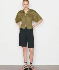 Frame-denim Women Patch Pocket Short Sleeve -- Surplus