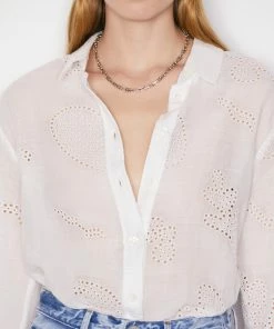 Frame-denim Women Eyelet Tunic -- Blanc