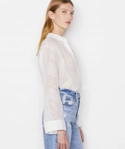 Frame-denim Women Eyelet Tunic -- Blanc