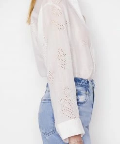 Frame-denim Women Eyelet Tunic -- Blanc