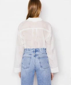 Frame-denim Women Eyelet Tunic -- Blanc