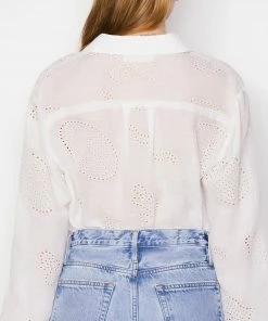 Frame-denim Women Eyelet Tunic -- Blanc