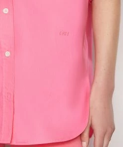Frame-denim The Oversized Vacation Shirt -- Hot Pink