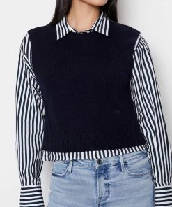 Frame-denim Muscle Tank Sweater -- Navy Women