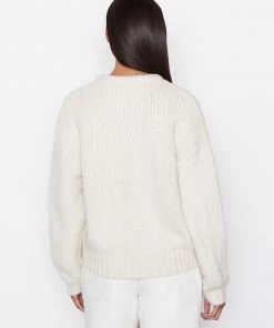 Frame-denim Women Oversized Crew Sweater -- Off White