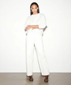 Frame-denim Women Oversized Crew Sweater -- Off White