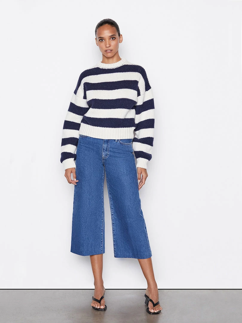 Wholesale ๐ Frame-denim Oversized Crew Sweater -- Navy Multi ๐ฉ Women โญ 2 Frame-denim Oversized Crew Sweater -- Navy Multi Women