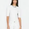 Frame-denim Mixed Rib Sweater -- Off White Women