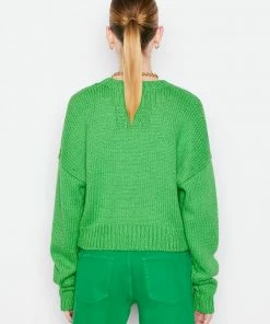Hot Sale π Frame-denim Oversized Crop Sweater -- Grass Green π© Women π 9 Frame-denim Oversized Crop Sweater -- Grass Green Women