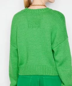 Hot Sale π Frame-denim Oversized Crop Sweater -- Grass Green π© Women π 8 Frame-denim Oversized Crop Sweater -- Grass Green Women