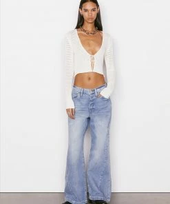 Frame-denim Crochet Tie Top -- Off White