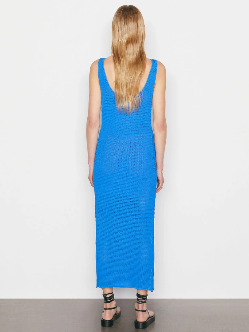 Best deal 😀 Frame-denim Crochet Midi 👗 Dress -- Provence Blue ✔️ 7 Frame-denim Crochet Midi Dress -- Provence Blue