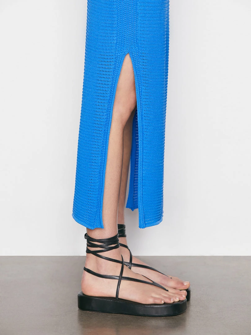 Best deal 😀 Frame-denim Crochet Midi 👗 Dress -- Provence Blue ✔️ 6 Frame-denim Crochet Midi Dress -- Provence Blue