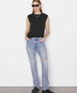 Frame-denim Le Mid Rise Muscle Tee -- Noir Women