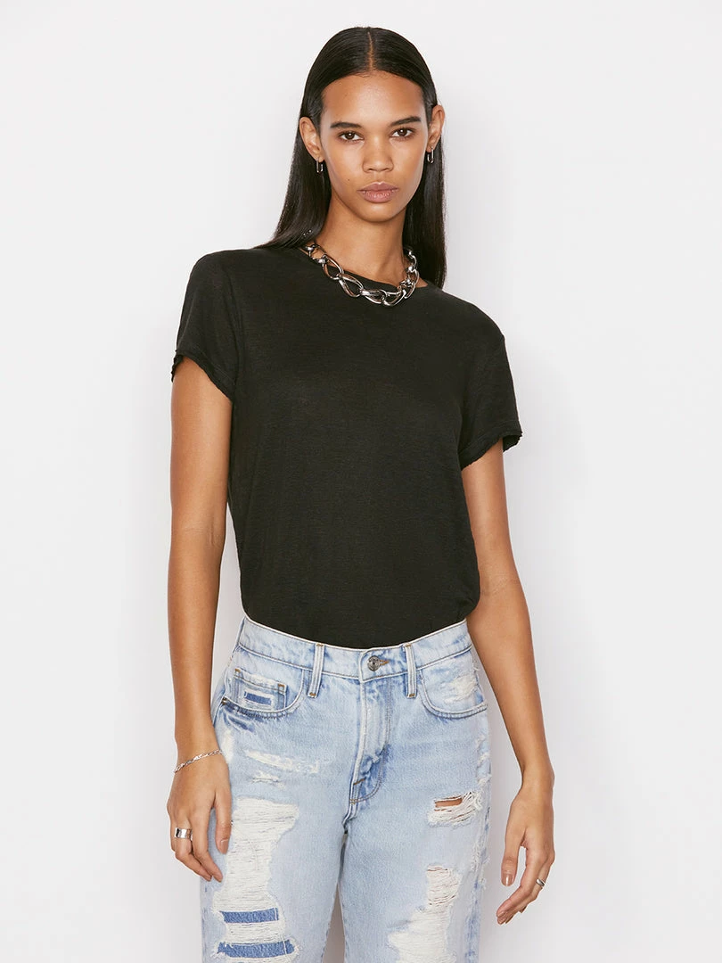 New ✨ Frame-denim Easy True Tee -- Noir ⌛ 1 Frame-denim Easy True Tee -- Noir