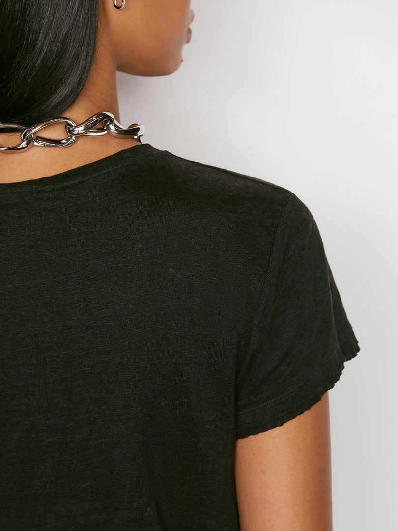 New ✨ Frame-denim Easy True Tee -- Noir ⌛ 7 Frame-denim Easy True Tee -- Noir