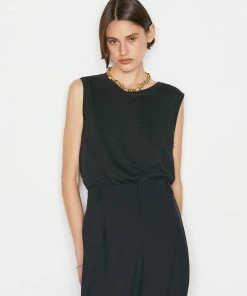 Frame-denim Women Swingy Muscle Tank -- Noir