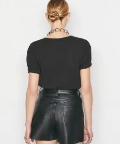 Frame-denim Rolled Sleeve Tee -- Noir Women