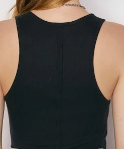 Frame-denim Reverse Seam Tank -- Noir