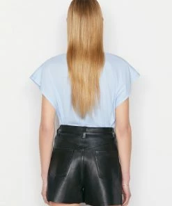 Coupon ๐ Frame-denim Le Mid Muscle Crew -- Chambray Blue ๐ 13 Frame-denim Le Mid Muscle Crew -- Chambray Blue