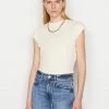 Frame-denim Women Cropped Mock Neck -- Bone