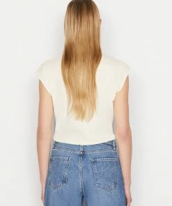 Frame-denim Women Cropped Mock Neck -- Bone