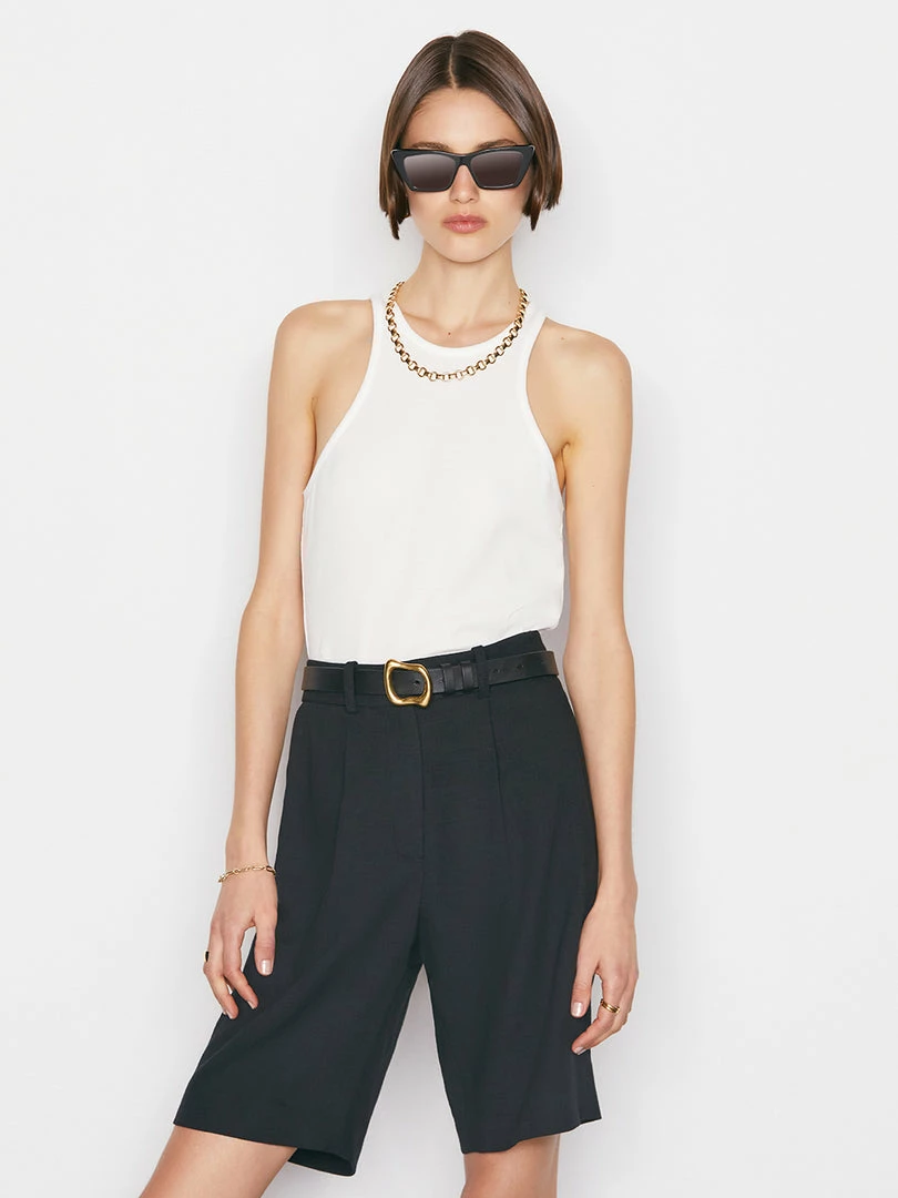 Budget 💯 Frame-denim Ringer Tank -- Blanc ⌛ 1 Frame-denim Ringer Tank -- Blanc