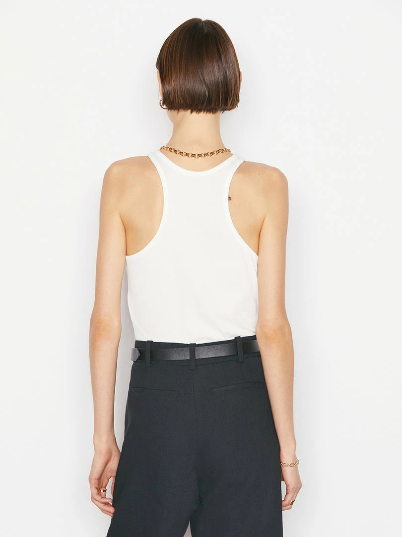 Budget 💯 Frame-denim Ringer Tank -- Blanc ⌛ 5 Frame-denim Ringer Tank -- Blanc