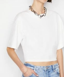 Cheapest π Frame-denim Elastic Back Tee -- Blanc π₯° 9 Frame-denim Elastic Back Tee -- Blanc