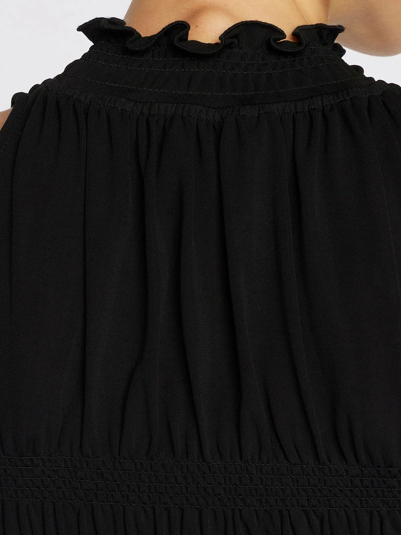 Best Sale 😉 Frame-denim 👩 Women Smocked Knit Halter Top -- Noir 👍 4 Frame-denim Women Smocked Knit Halter Top -- Noir