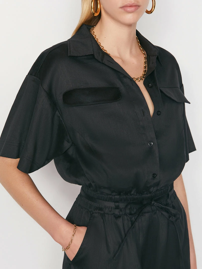 Best reviews of βοΈ Frame-denim Patch Pocket Romper -- Noir π© Women π€© 4 Frame-denim Patch Pocket Romper -- Noir Women