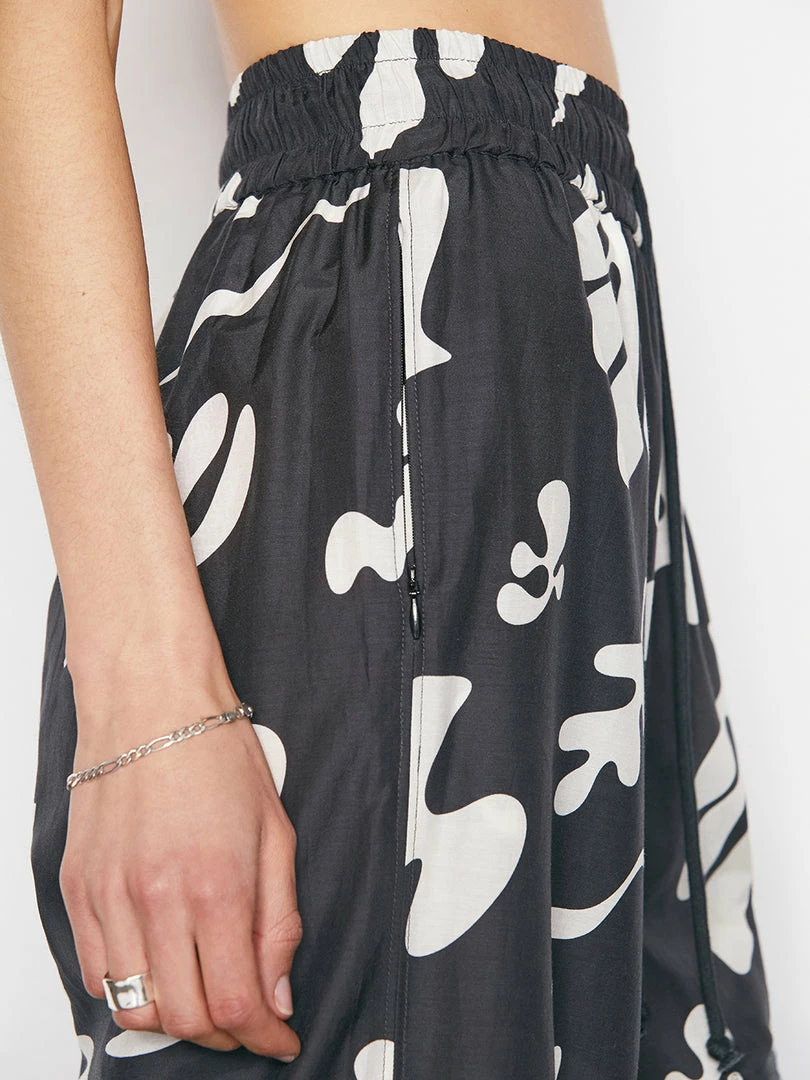 Frame-denim Drawstring Lounge Pant -- Faded Noir Multi Women