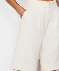 Frame-denim Relaxed Bermuda Short -- Bone Women