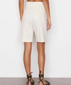 Frame-denim Relaxed Bermuda Short -- Bone Women