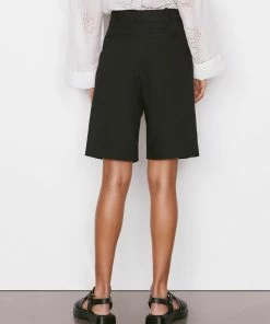 Frame-denim Women Relaxed Bermuda Short -- Noir