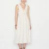 Frame-denim Cinched Crinkle Dress -- Off White