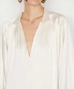 Frame-denim Kaftan Maxi Dress -- Bone